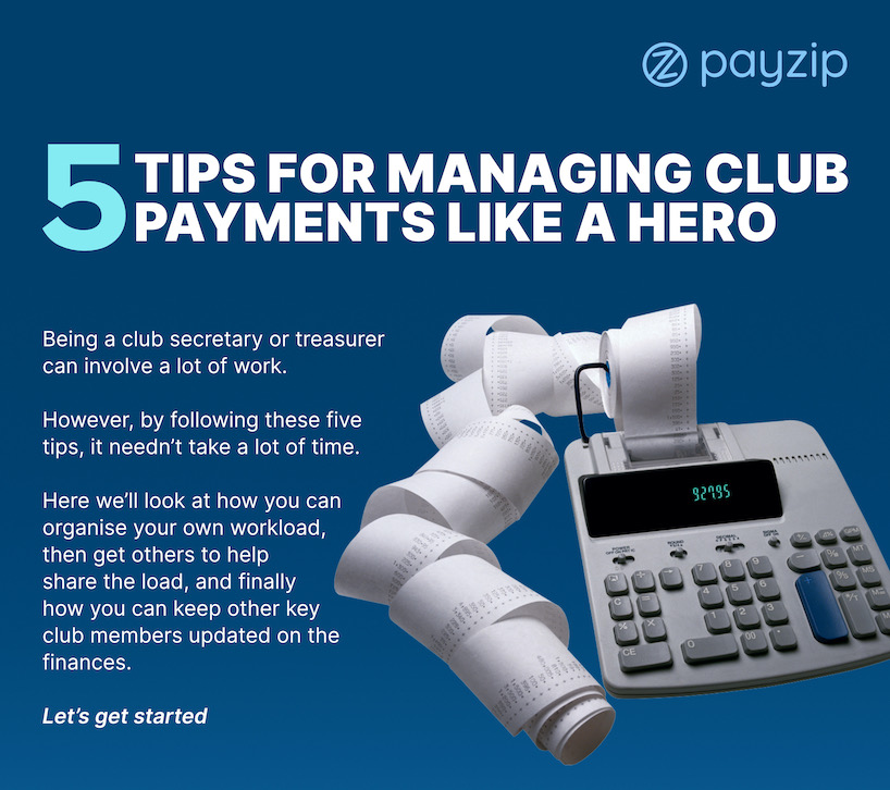 picture of "5 tips for for managing club payments like a hero" PDF download